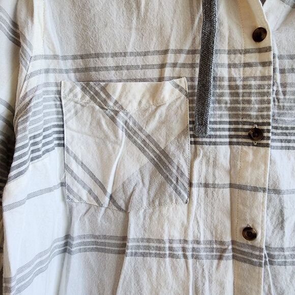 Natural Reflections Hooded Flannel Long-Sleeve Shirt - Picture 7 of 9